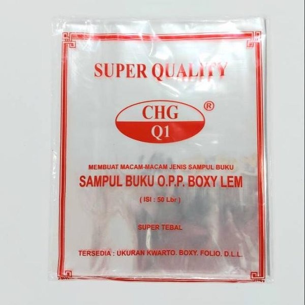 

Sampul Plastik OPP Lem CHG Boxy - Plastik Book Cover Isi 10 Lembar