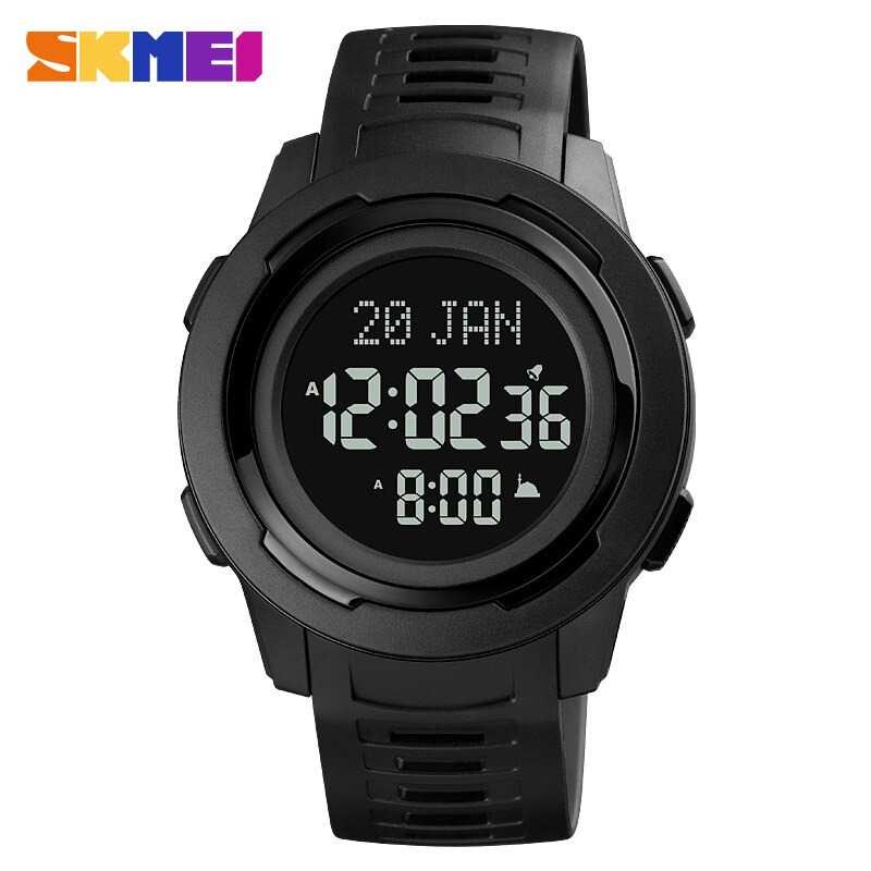 SKMEI Jam Tangan Digital Pria Muslim Qibla - 1729