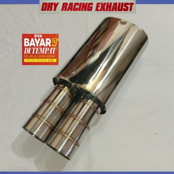 KNALPOT MOBIL HKS DOUBLE SEBRING ARGON FULL STENLESS UNIVERSAL MUFFLER MUFFLER