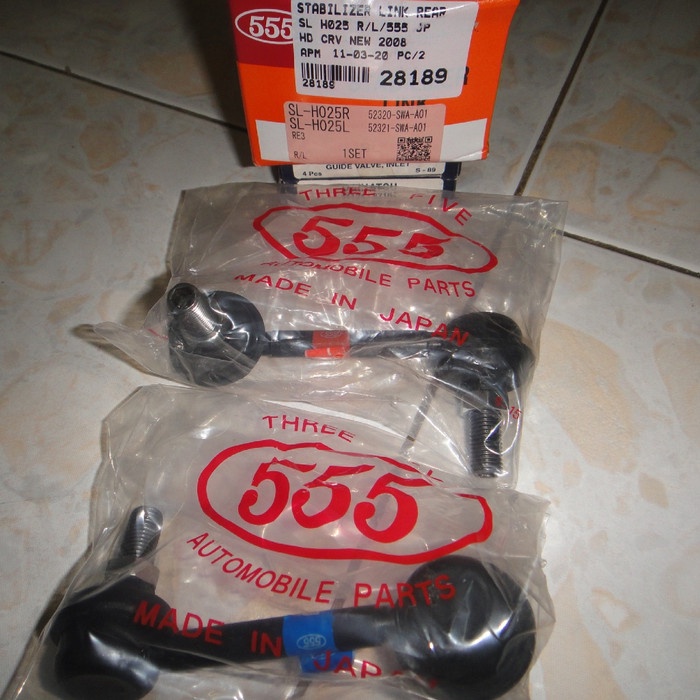 SPAREPART OTOMOTIF- Stabilizer Link Rear Honda CRV New 2008 R/L 555 Japan -KOMPONEN AKSESORIS