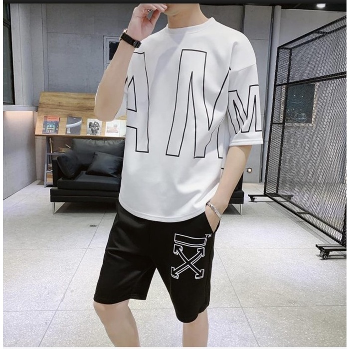Baju Setelan Outfit Pria Kekinian 1 Set Lengkap Keren