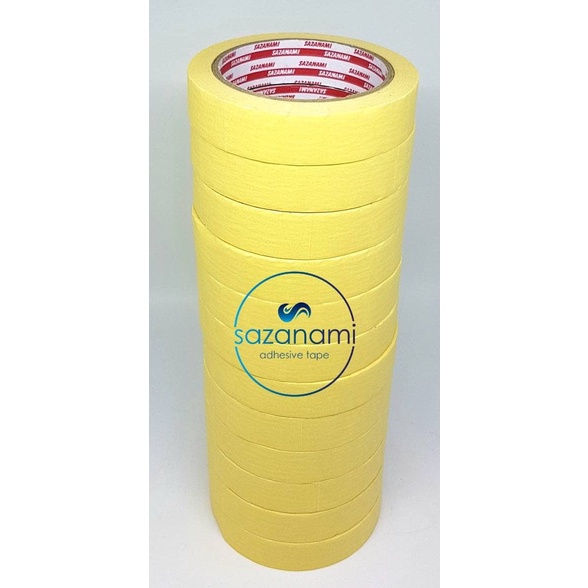 

Lakban Kertas Masking Tape 1" 24mm x 27m Sazanami Tape isolasi kertas