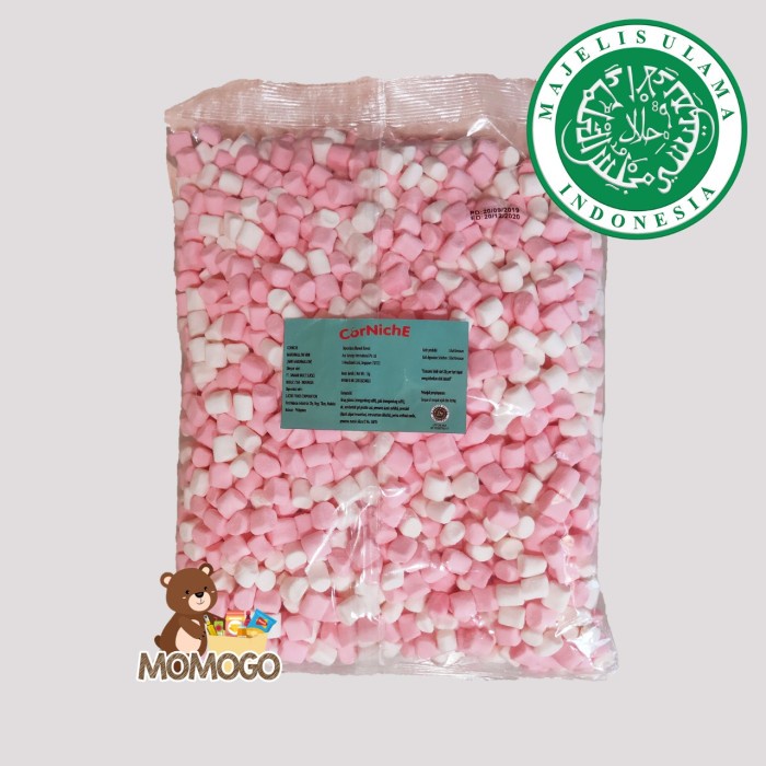 

✨Ready Stok✨ - CORNICHE MINI PINK & WHITE MARSHMALLOW 1KG
