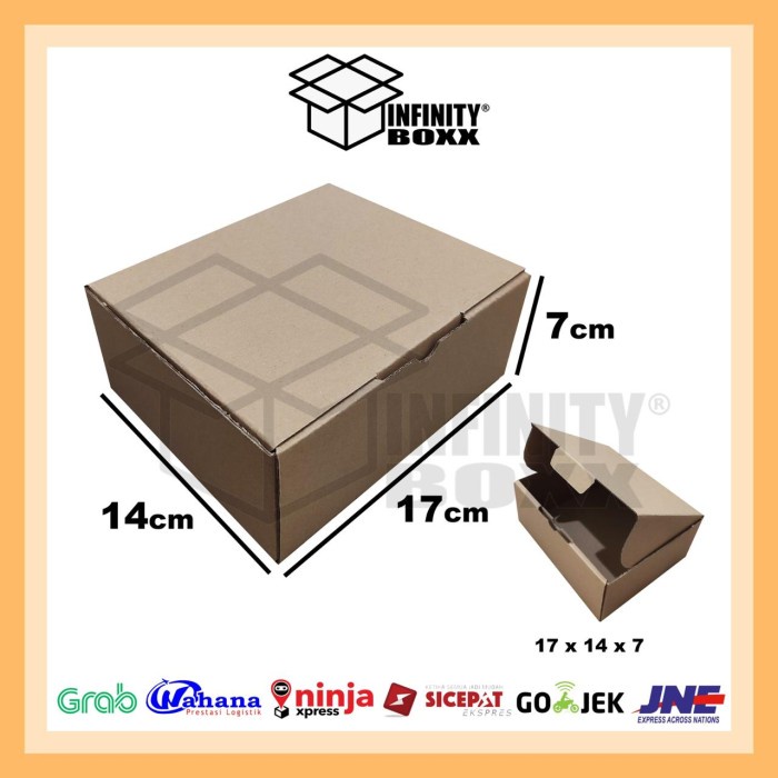 

kotak kardus karton pizza 17X14X7 CM box die cut ukuran