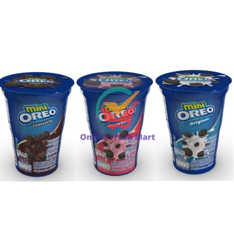 

61.3g - Oreo Mini Biskuit sandwich vanilla chocolate strawberry - Online Fresh Mart Denpasar