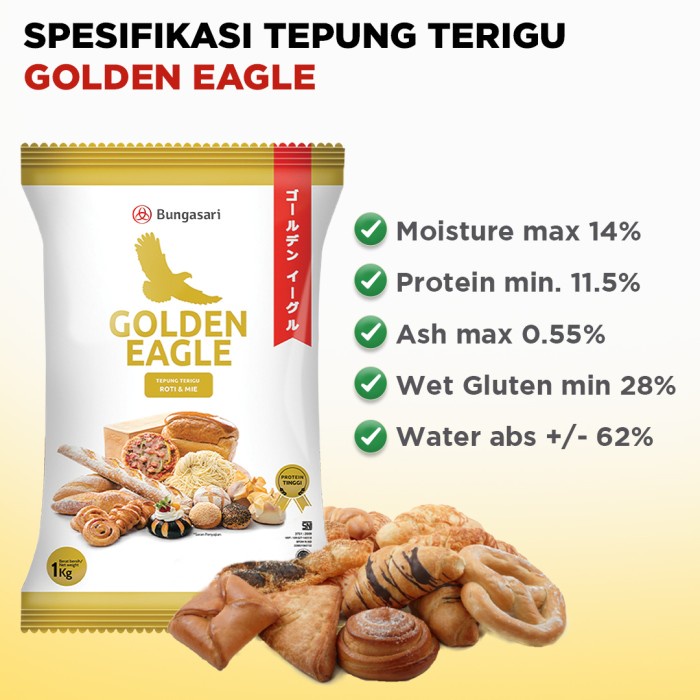 

GODEN EAGE Tepung Terigu 1 kg Karton