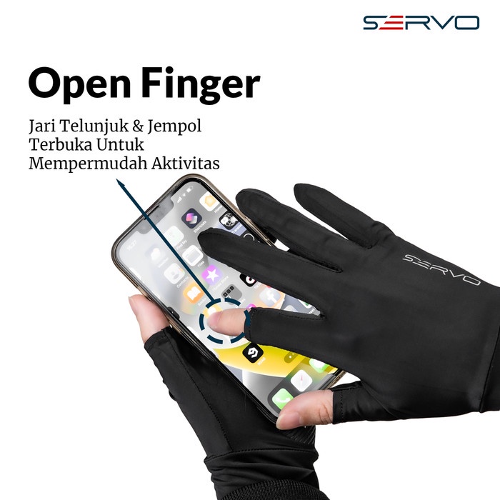 Sarung Tangan Motor SERVO 09 STRETCH Touchscreen Water Resistant Glove