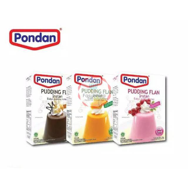 

180gr Pondan Pudding Flan (Cokelat, stroberi, mangga)