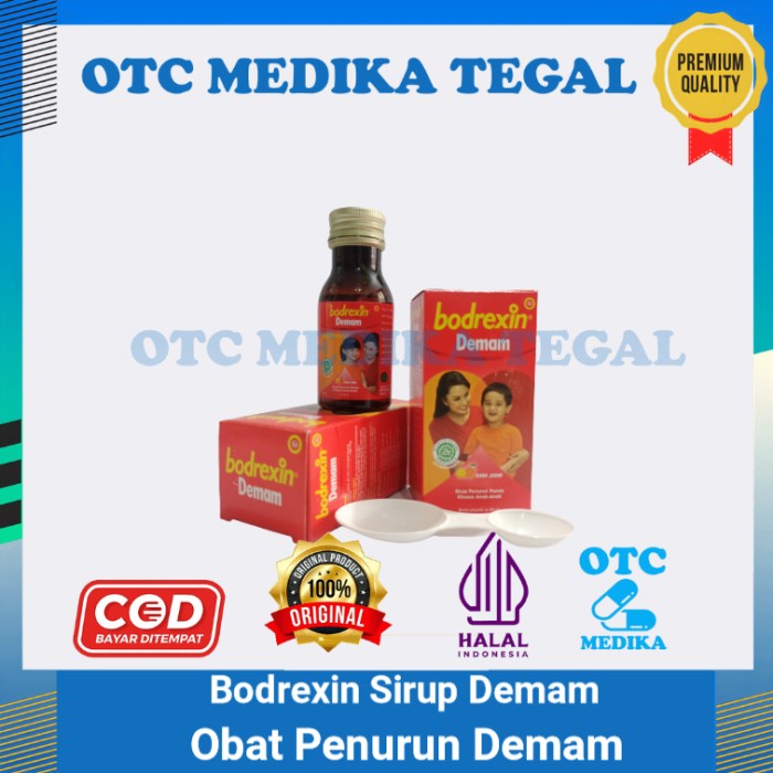 Bodrexin Sirup Demam - Sirup Penurun Panas Anak-anak Rasa Jeruk