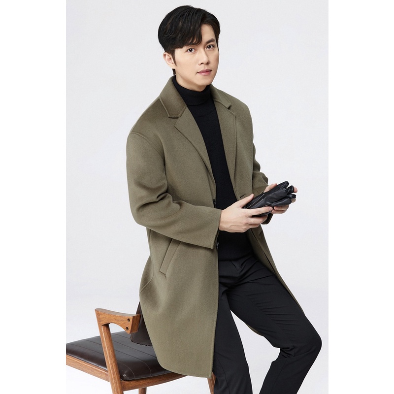 jaket panjang pria Korea style Brown XL