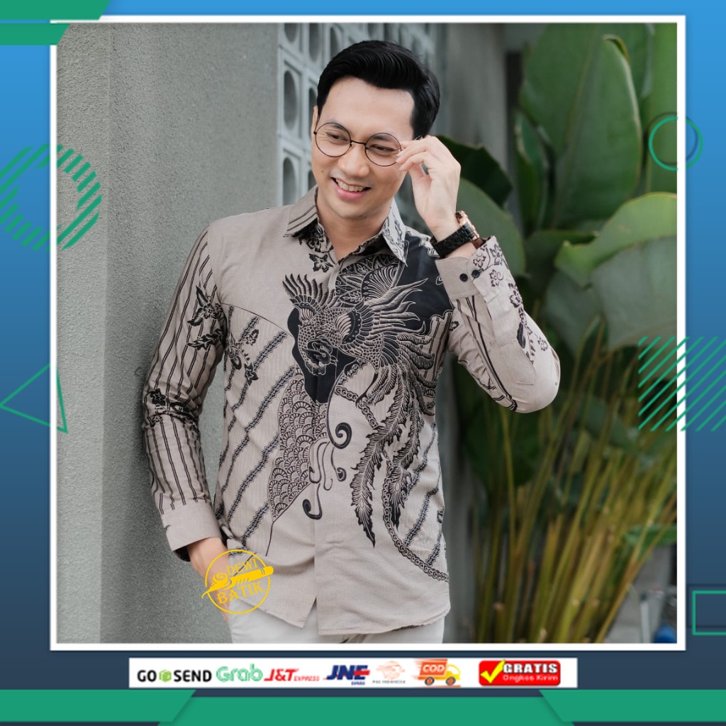 BATIK KEREN DESAIN BARU STYLE JAWA /SEDANG PROMO BAJU ATASAN KEMEJA BATIK PRIA SLIMFIT LENGAN PANJAN