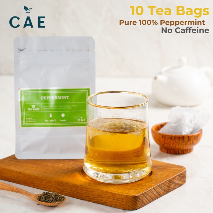 

PEPPERMINT 10 TEA BAGS Teh Peppermint Herbal Dried Kering Alami 100%