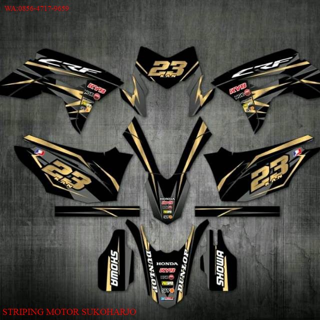 PREMIUM Decal crf black gold