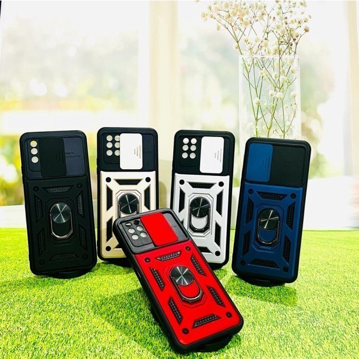 Case Transformer Slide Camera Realme C15/C53/C17/C1/C2/Narzo 50 4G/50A Prime/50I Prime Hardcase Ring