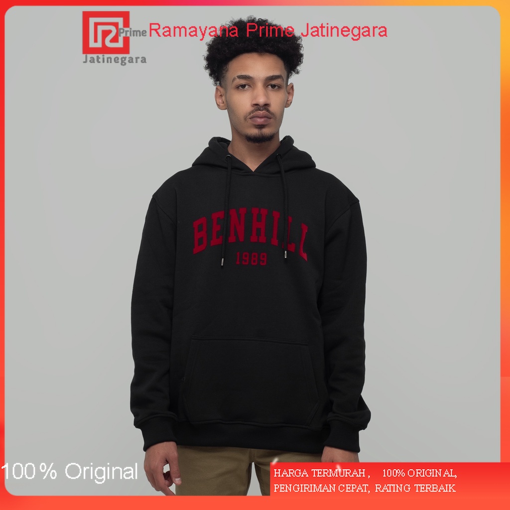 Benhill Sweat Hoodie Unisex Black A74-29250RAMAYANA JAKTIM