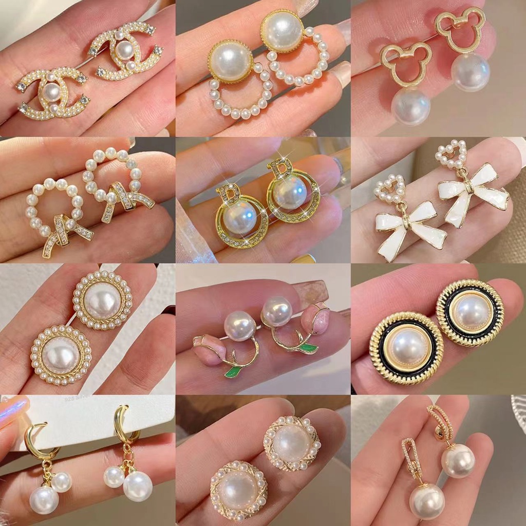 S925 Anting Mutiara Kecil Sederhana Korea2023Anting Baru Indah Dan Serbaguna Anting Kompak Kecil