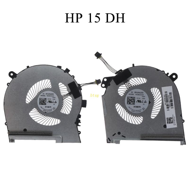 Btsg CPU GPU Fan Laptop Cooling Fan DC12V 4-pin Radiator Panas Untuk HP 15-DH TPN-C143