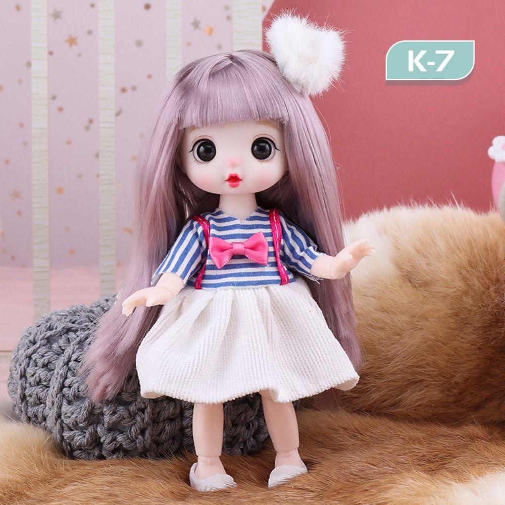 Needway   Bjd Mainan Boneka Dan Baju 17cm Pakaian Berdan Hadiah Boneka Articulated Mainan Anak Perempuan Koleksi Hadiah Putri Model Boneka