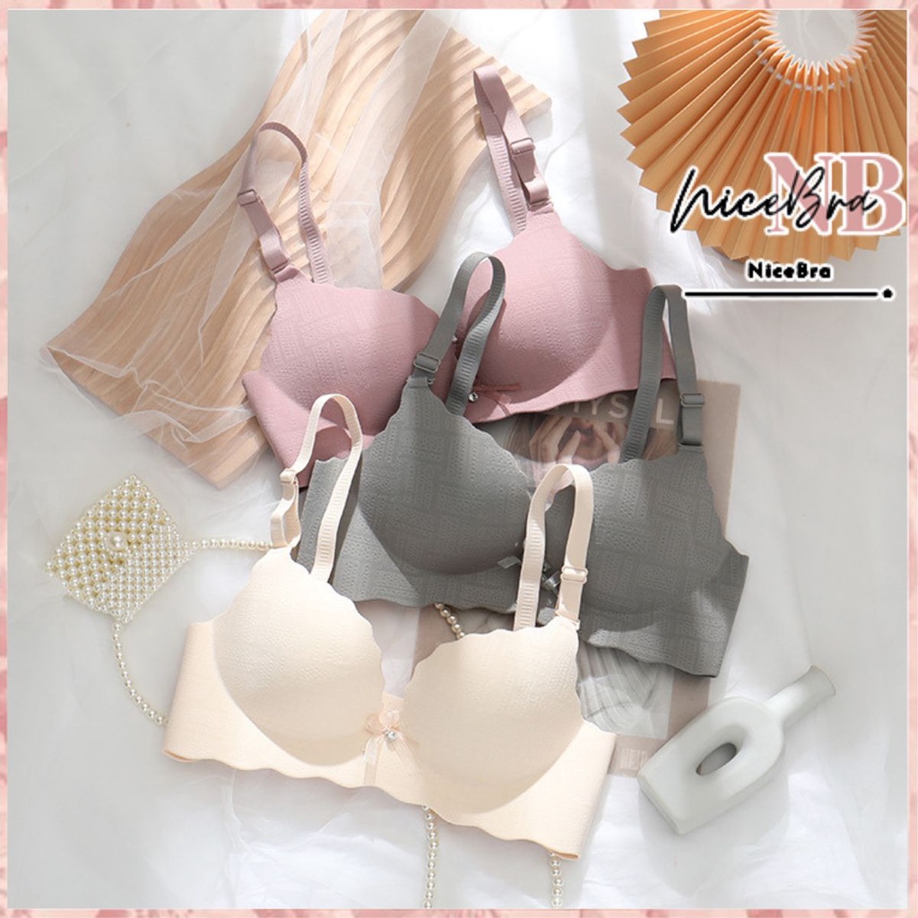 Nicebra Bra Wanita Mulus One-Piece Nyaman Pakaian Dalam Tanpa Kawat 9029