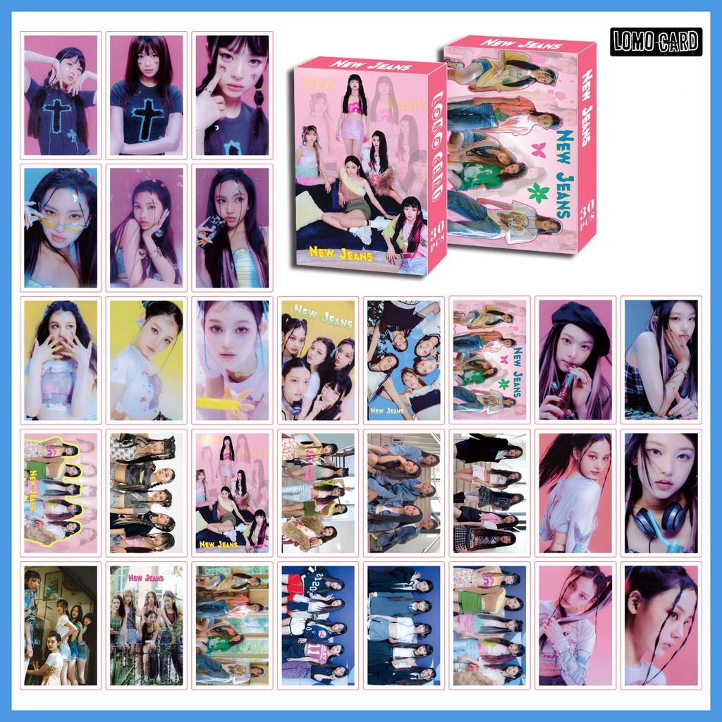 30pcs/box Kpop NewJeans Kartu Lomo2023Minji HANNI DANIELLE HAERIN HYEIN Album Baru Kartu Perempuan Untuk Fans Collection