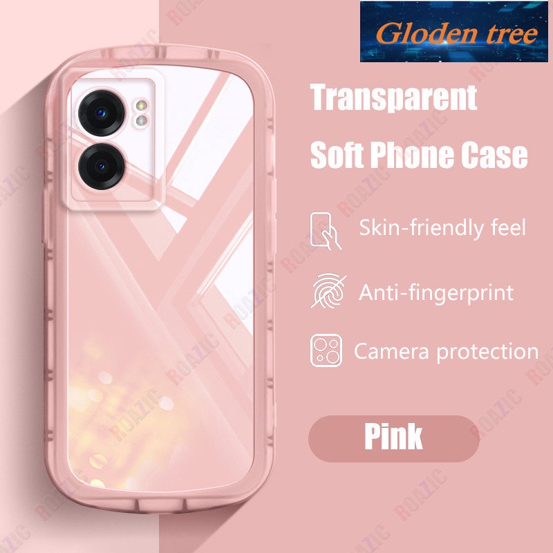 Gloden tree Transparan Simple Phone Case Untuk OPPO A77 5G A16K Ins Silikon Lembut Shockproof Casing Full Cover Lensa Kamera Pelindung Cover