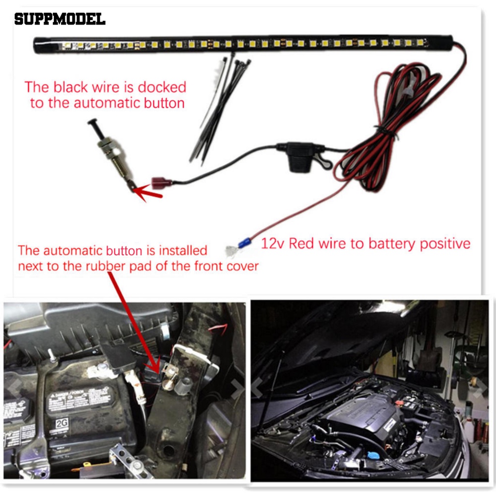 Suppmodel Compact Hood Lampu LED Untuk Mobil Kap Universal Lampu Kerja LED Flexible