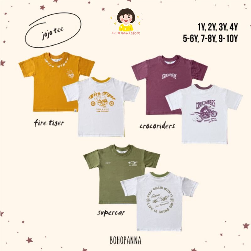 CILLABABY - BOHOPANNA | BOHOBABY JOJO TEE (Kaos Lengan Pendek Anak)