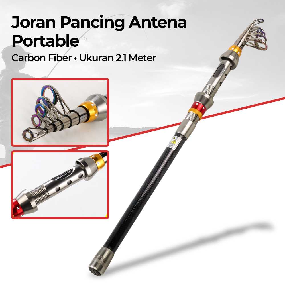Joran Pancing Antena Portable Carbon Fiber