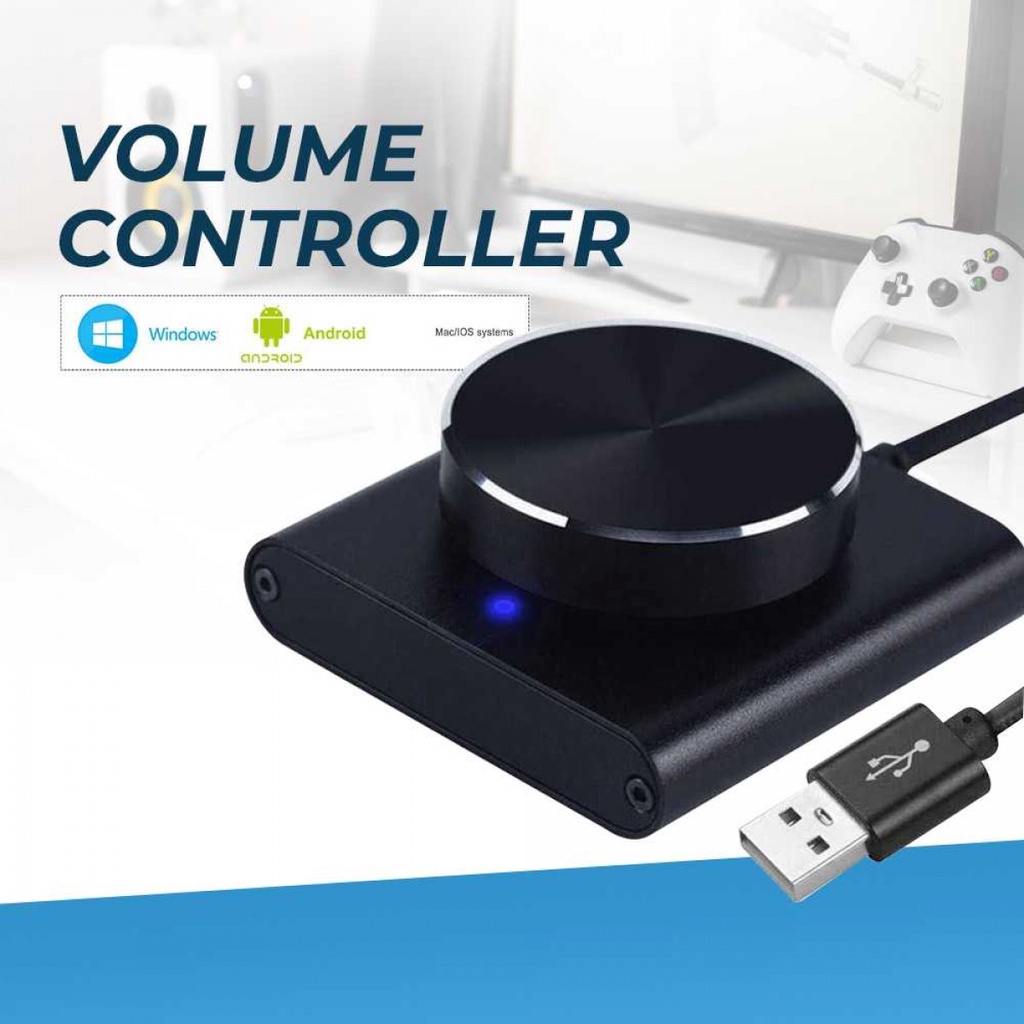 Pengatur Suara Komputer Eksternal Volume Controller Speaker USB Plug