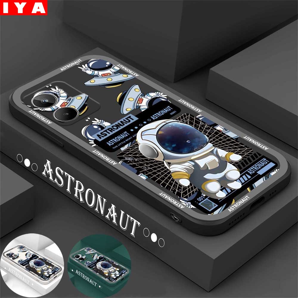 Silikon Case Realme 10 C55 C35 C33 C31 C30 C21Y C25Y RealmeC11 C25 C15 C12 C3 C2 Realme 8i 8 pro 5 5i 6i C17 Astronot Pesawat Luar Angkasa Soft Phone Cover