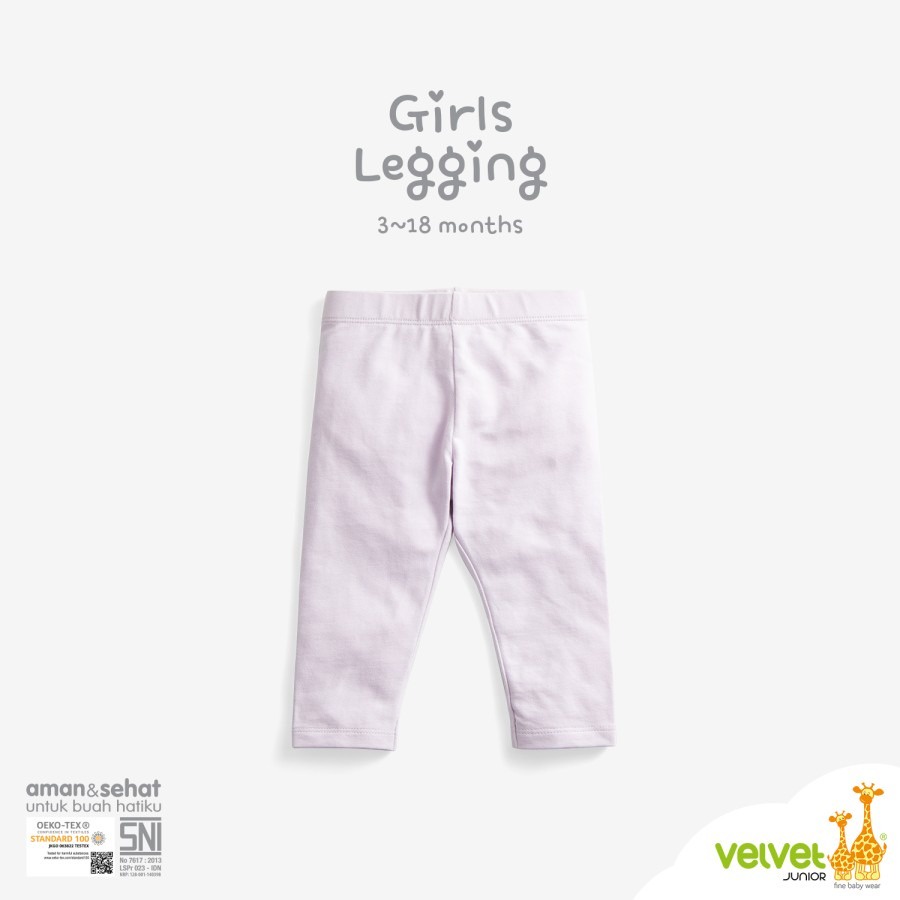 Velvet Junior - Baby Girls Legging | Solid Lilac