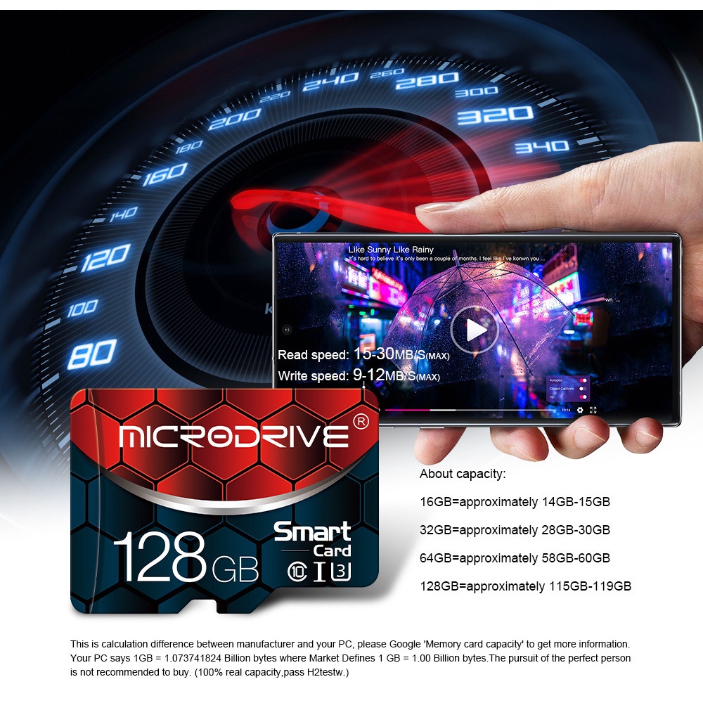 Kartu Memori TF Card 4G 8G 16G 32G 64G 128G 256G Ponsel Kamera Pemantauan Mengemudi Perekam 4G Untuk Ponsel Drone