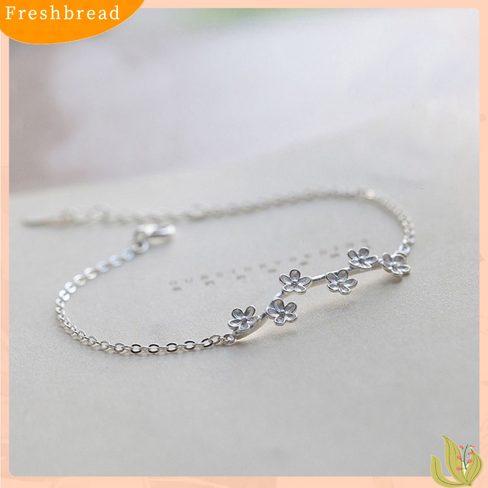 &lt; Freshbread &gt; Wanita Mode Plum Blossom Bunga Kabel Rantai Gelang Bangle Perhiasan Hadiah