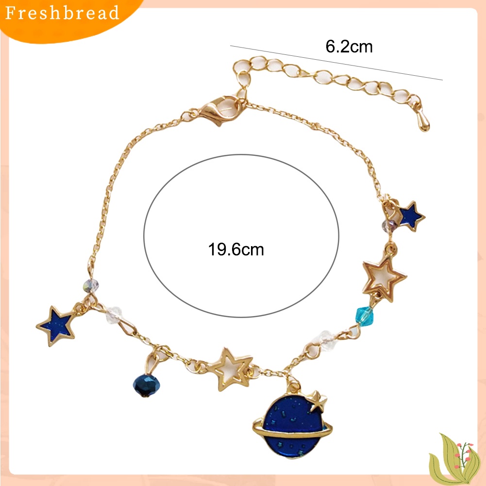 &lt; Freshbread &gt; Wanita Bintang Planet Menjuntai Faux Quartz Gelang Bangle Pesta Pernikahan Perhiasan Hadiah