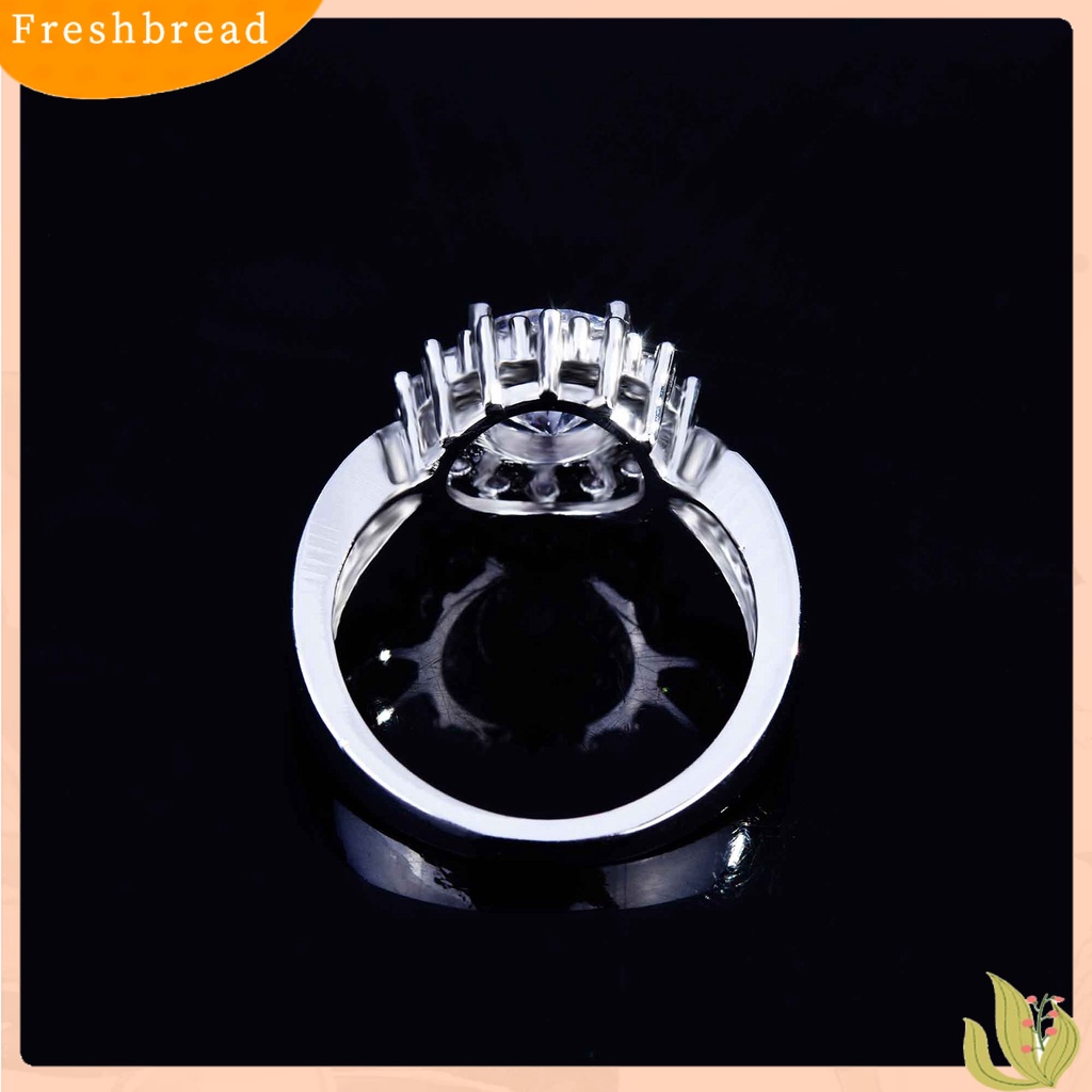 &lt; Freshbread &gt; Shiny Wedding Band Indah Tembaga Lady Trendi Pertunangan Cincin Perhiasan Aksesori