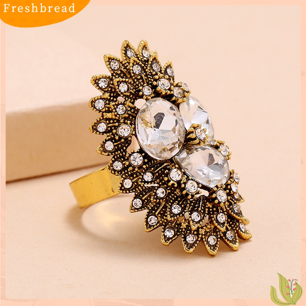 &lt; Freshbread &gt; Wanita Cincin Indah Adjustable Vintage Bohemian Geometris Tidak Teratur Ring Untuk Pakaian Sehari-Hari