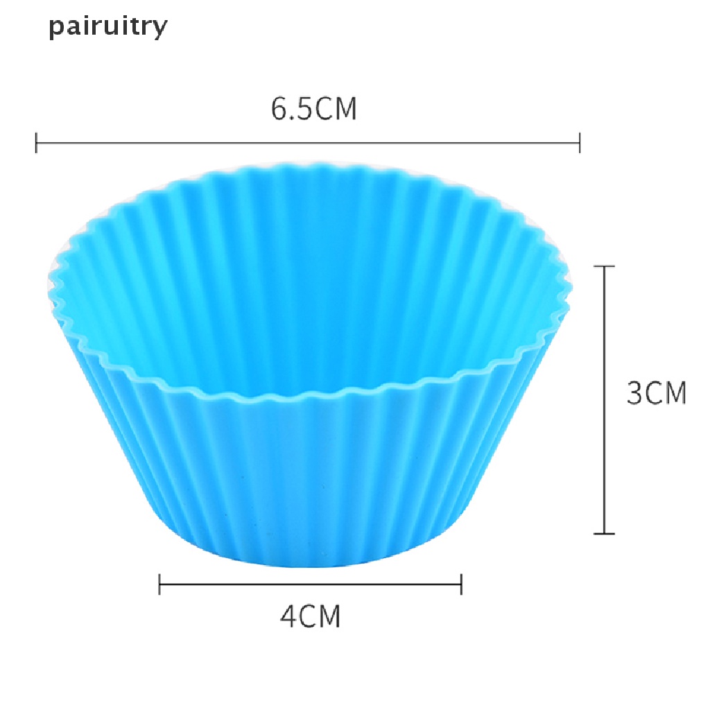 Prt 5Pcs Cetakan Silikon Bulat Cupcake Muffin Cup Baking Cookies Egg Tart Jelly Mold PRT