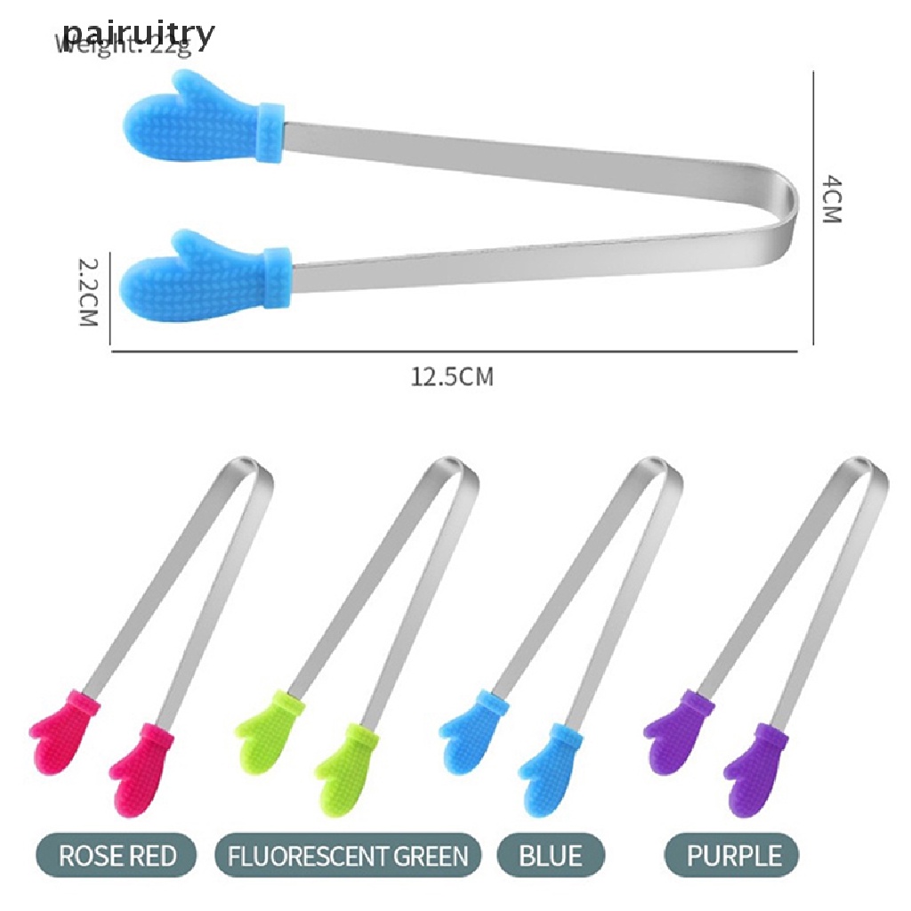 Prt Silikon Penjepit Makanan Sarung Tangan Berbentuk Stainless Steel Non-slip Ice Candy Food Clip PRT