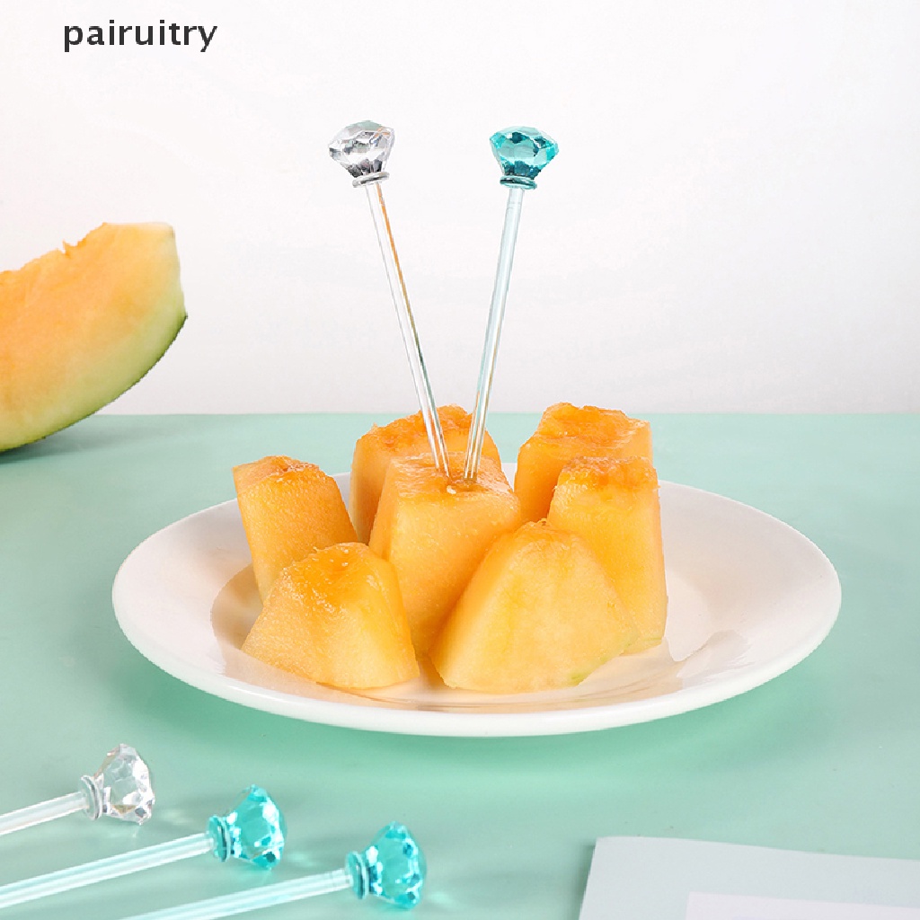 Prt8/12pcs Garpu Buah Prasmanan Pesta Fruit Dessert Food Cocktail Sandwich Fork Stick PRT