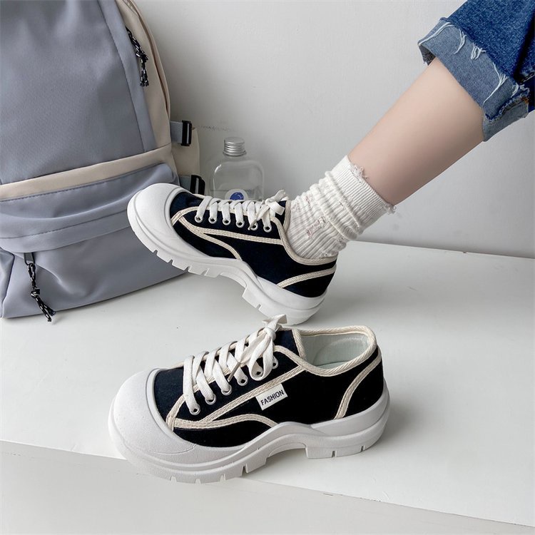 GRATIS BOX HS-0271 Sepatu Kanvas Sneakers Wanita Import Casual Korean Style Eunchae Shoes Premium