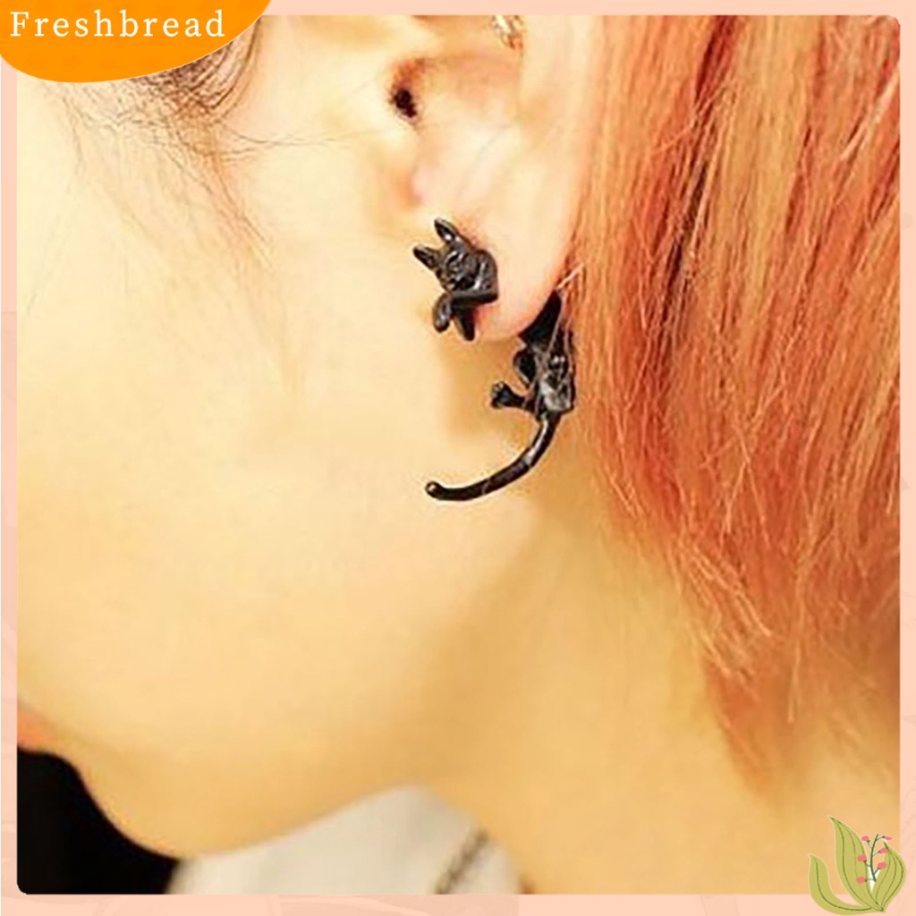 &lt; Freshbread &gt; 1pc Ear Stud Desain Bentuk Rubah Hias Alloy Anting Tusuk Wanita Untuk Pesta Ulang Tahun