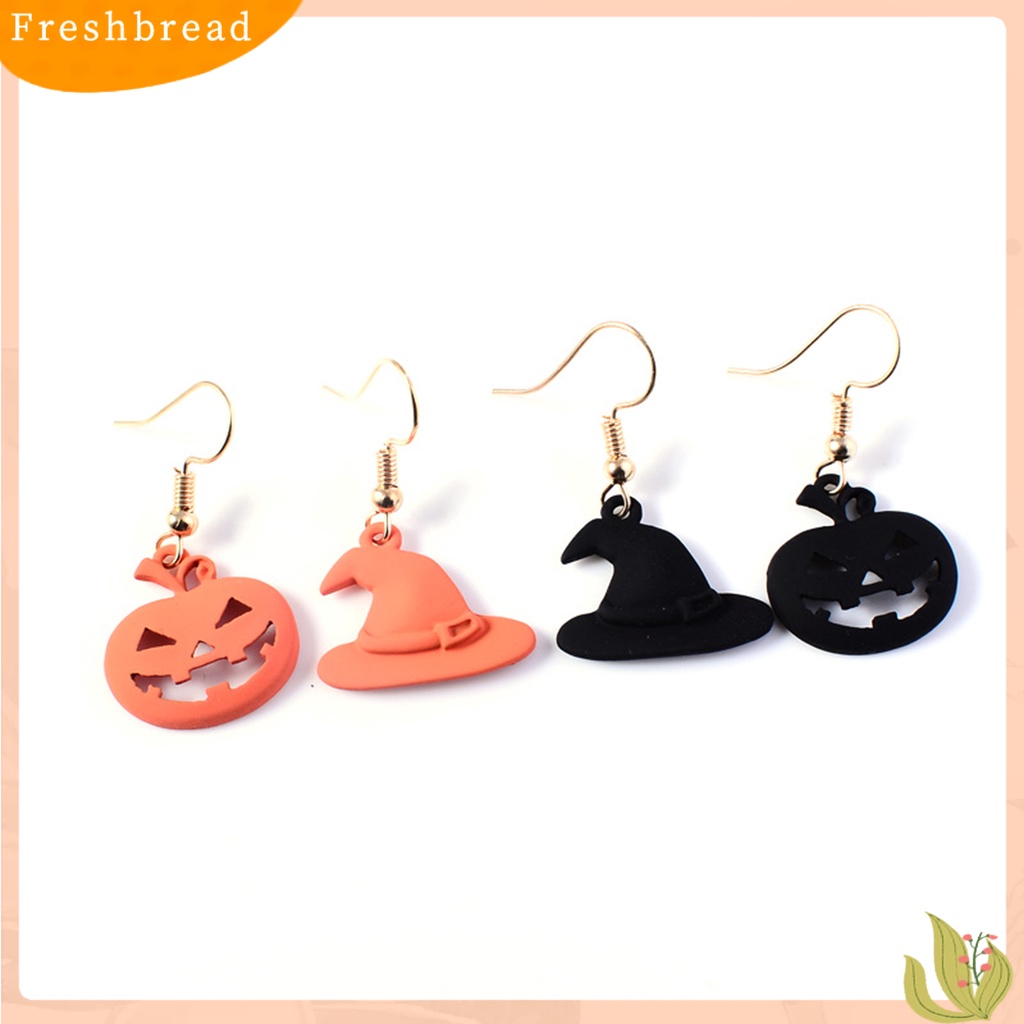 &lt; Freshbread &gt; 1pasang Anting Halloween Pengerjaan Halus Aksesoris Shiny Semua Pertandingan Indah Alloy Original Ilustrasi Gaya Aksesoris Untuk Pacaran