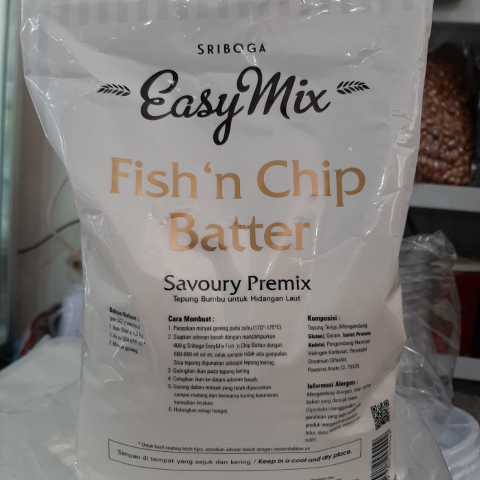 

[Ready-Tepung Instan] Easymix fish n chip 1kg, tepung premix u/ bumbu campuran seafood