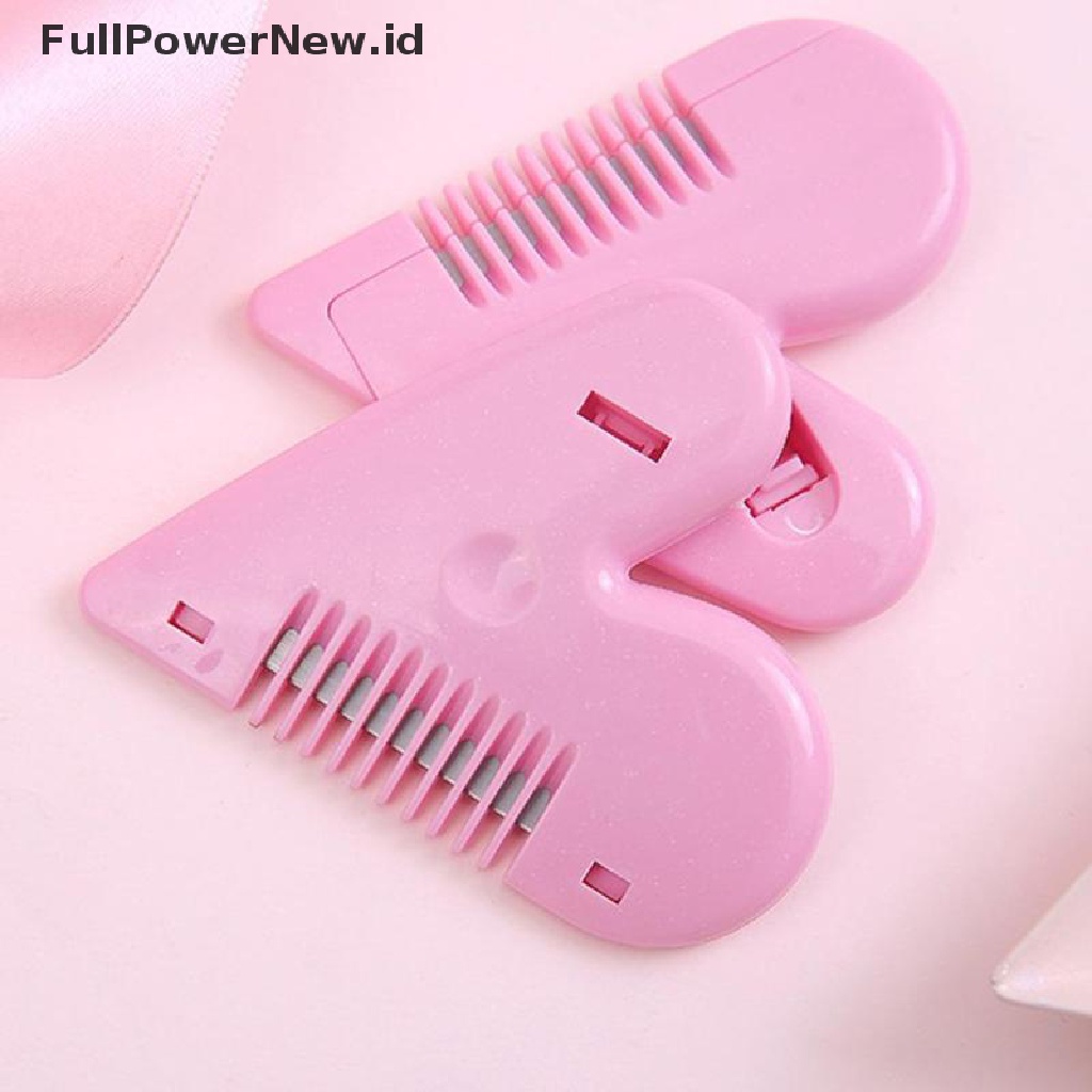 Power New Pink Mini Hair Trimmer Love Heart Shape Sisir Potong Rambut Dengan Pisau ID