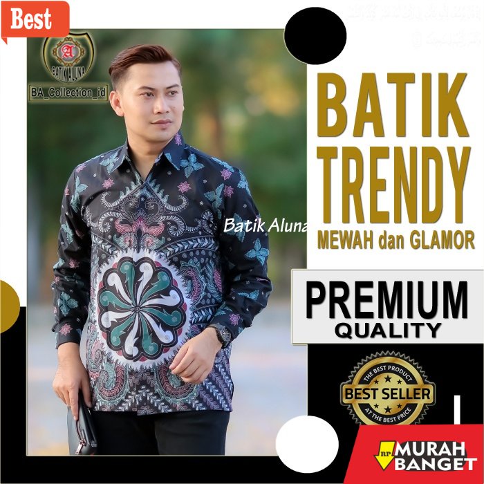 KEMEJA BUAT LEBARAN UNTUK PRIA TERBARU- Baju Batik Pria Lengan Panjang Premium Kemeja Cowok Dewasa K