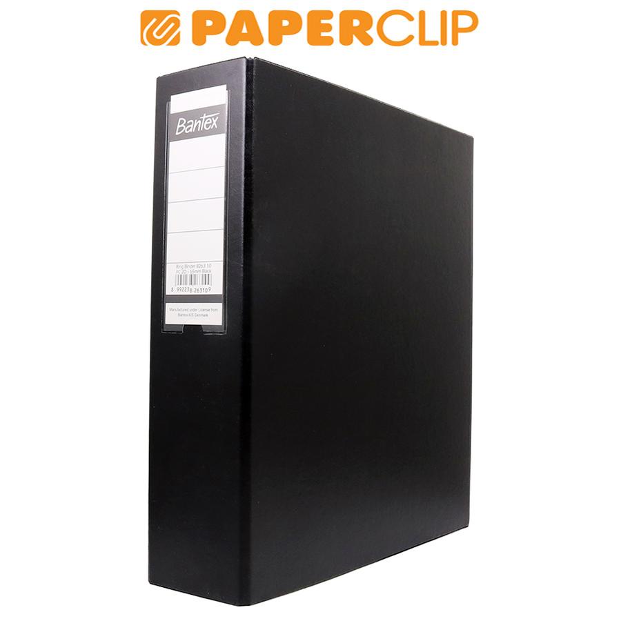 

RING BINDER BANTEX 8263 FOLIO 2 RING D 65MM 10 BLACK