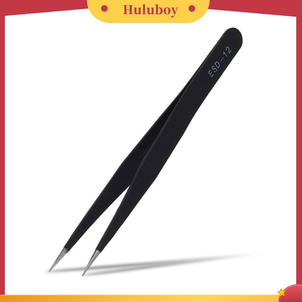 {In Stock} 1pc Alat Perbaikan Pemeliharaan Pinset Anti-Statis Stainless Steel Aman ESD