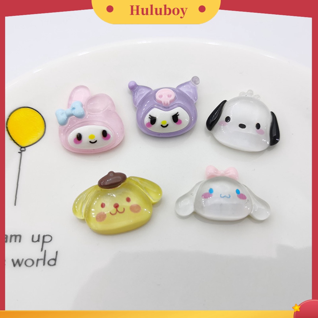 {In Stock} 10Pcs Ornamen Manicure Bentuk Kartun Penampilan Menggemaskan Tahan Luntur Warna Hidup 3D Lovely Anime Karakter Nail Phone Case Decor Untuk Rumah