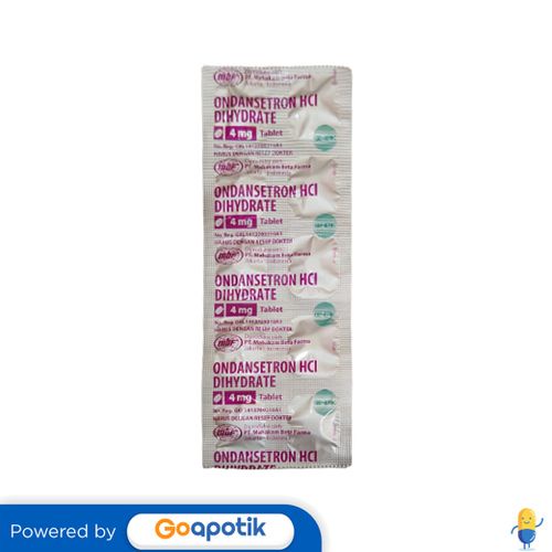 ONDANSETRON HCL DIHYDRATE MAHAKAM 4 MG STRIP 10 TABLET