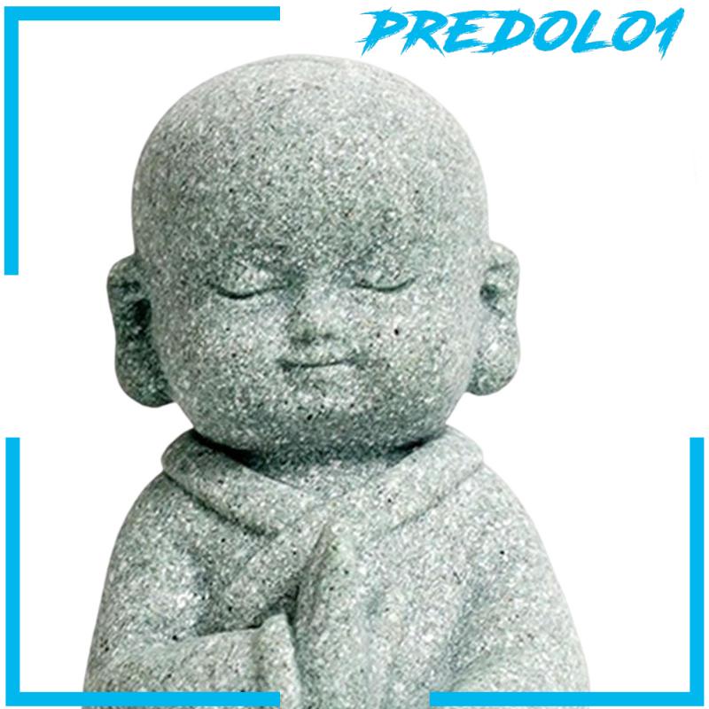 [Predolo1] Figura Monk Patung Buddha Hias Halus Untuk Dekorasi Rumah Desktop